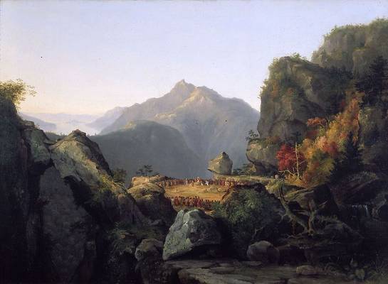 'Landscape Scene from The Last of the Mohicans' by Thomas Cole